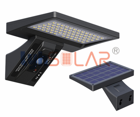 A plataforma solar preta do sensor de movimento ilumina 5W 3000K CCT para a iluminação decorativa do jardim