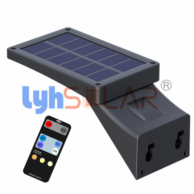 Luzes de cerca de deck solar de controle remoto 3W Luzes de chão 3000-6000k ao ar livre com sensor de movimento PIR