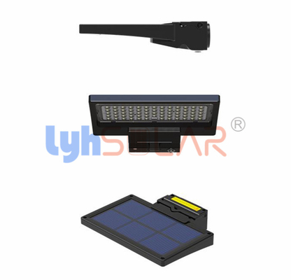 Luzes exteriores solares portáteis pretas de 5W 10w com o sensor com tipo ângulo da lente do PC de feixe de II