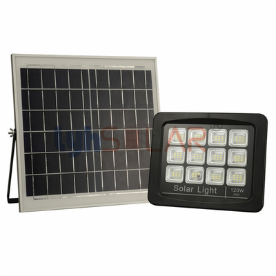 luzes de inundação solares do preto 20W exteriores com luz solar impermeável da segurança 2200lm do sensor de movimento IP65