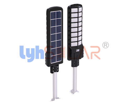 lâmpada de rua solar Smd5730 do jardim do preto 2500Lm com o IP65 impermeável para exterior