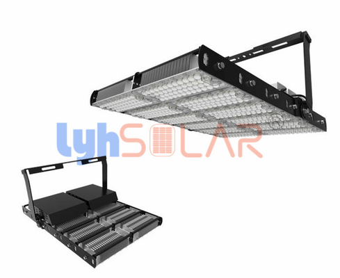 Refletor LED 1500 W preto externo com revestimento em pó anti UV para estádio