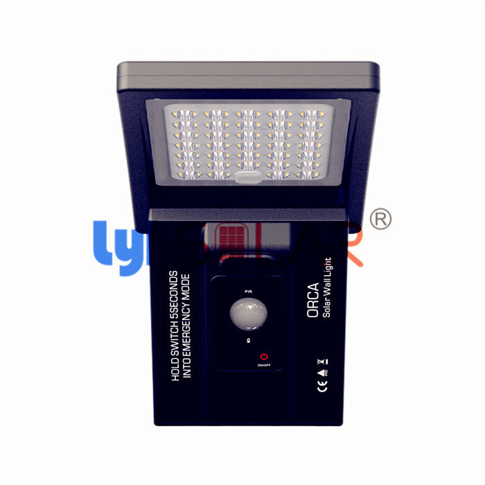 Sensor solar de 1500 mAh ilumina ao ar livre alto brilho 4000k 4500K com sensor de movimento
