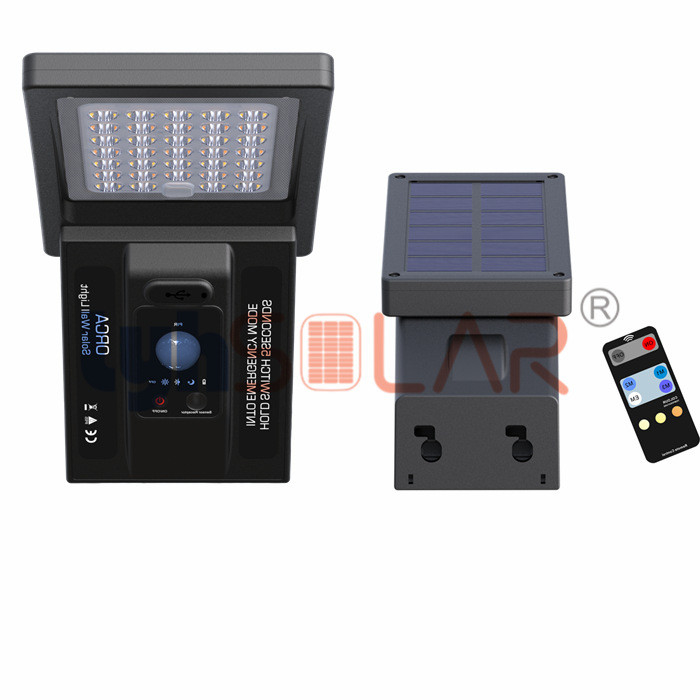 Luzes de convés solares pretas 3W ao ar livre com ângulo de feixe de lente tipo II para PC