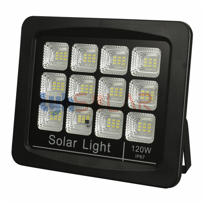 luzes de inundação 40W solares conduzidas pretas 4000lm exterior com aprovação de RoHS de IP65 e de CE