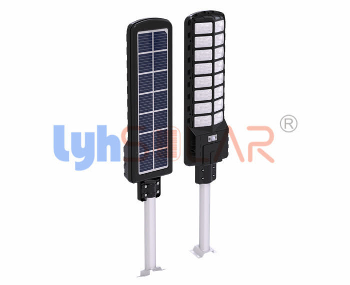 lâmpada de rua solar Smd5730 do jardim do preto 2500Lm com o IP65 impermeável para exterior