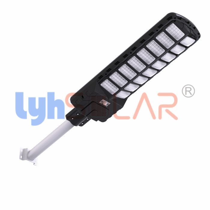 luzes de rua 18W solares conduzidas pretas exteriores com a lâmpada de rua brilhante alta do sensor SMD5730